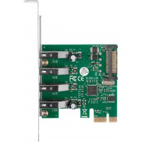 Karta PCI Express->USB 3.1 Gen1 4-Port + Śledź Low Profile Lanberg