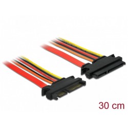 Przedłużacz SATA 22 Pin M/F 30cm 3.3V+5V+12V Delock