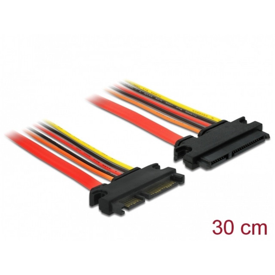 Przedłużacz SATA 22 Pin M/F 30cm 3.3V+5V+12V Delock