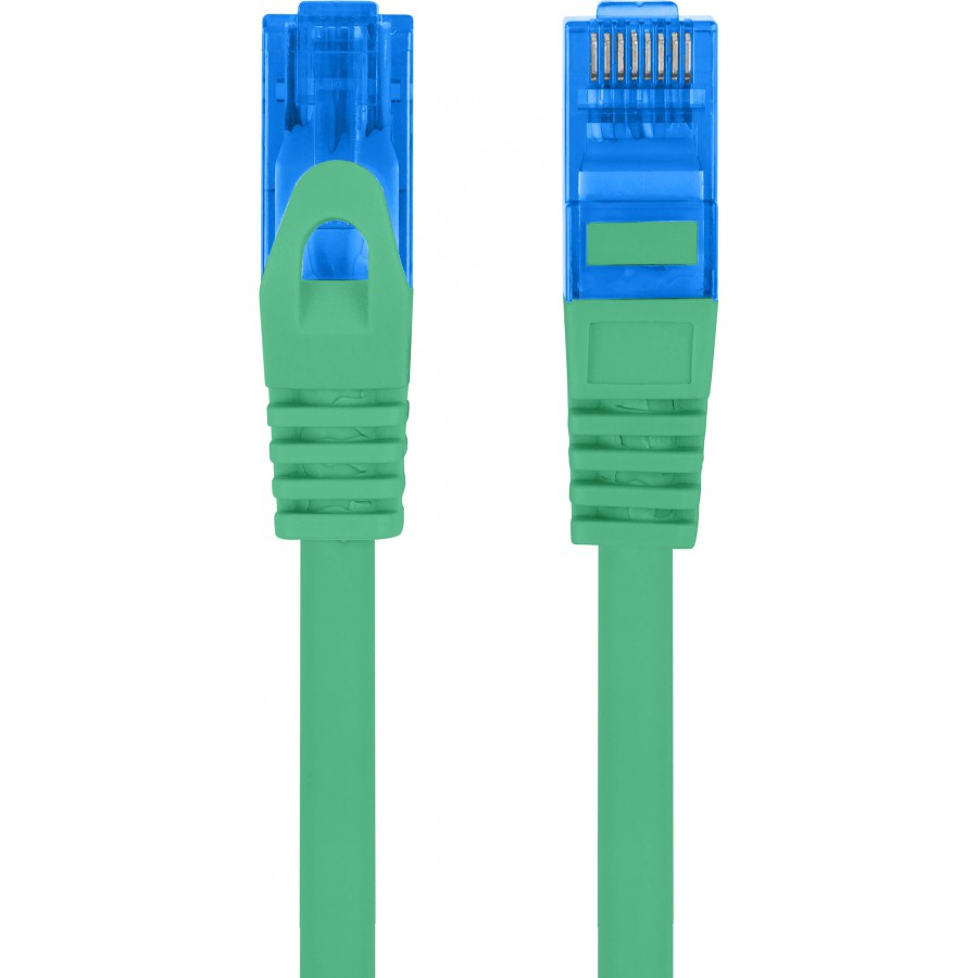 Patchcord Kat.6a S/FTP Lszh CCA 0.5m Zielony Fluke Passed Lanberg