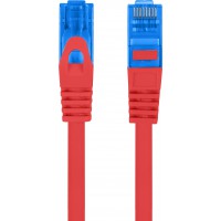 Patchcord Kat.6a S/FTP Lszh CCA 0.5m Czerwony Fluke Passed Lanberg