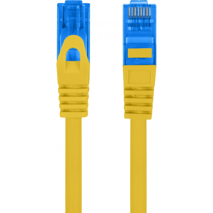 Patchcord Kat.6a S/FTP Lszh CCA 0.5m Żółty Fluke Passed Lanberg