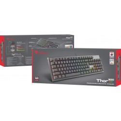 Klawiatura Dla Graczy Genesis Thor 300 RGB Cz/Sk Layout Mechaniczna Podświetlenie RGB Outemu Red