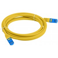 Patchcord Kat.6a S/FTP Lszh CCA 3m Żółty Fluke Passed Lanberg