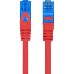 Patchcord Kat.6a S/FTP Lszh CCA 15m Czerwony Fluke Passed Lanberg