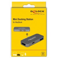 Stacja Dokująca Dla Macbook Delock USB-C(M)->1x USB 3.1, HDMI, 1x Thunderbolt 5k