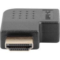 Adapter HDMI(M)->HDMI(F) Kątowy Lewo Czarny Lanberg