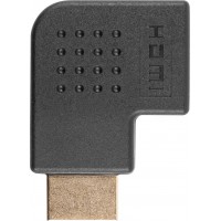 Adapter HDMI(M)->HDMI(F) Kątowy Lewo Czarny Lanberg