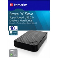 Dysk Zewnętrzny Verbatim Store N Save HDD 10TB 3.5" USB 3.0 Czarny