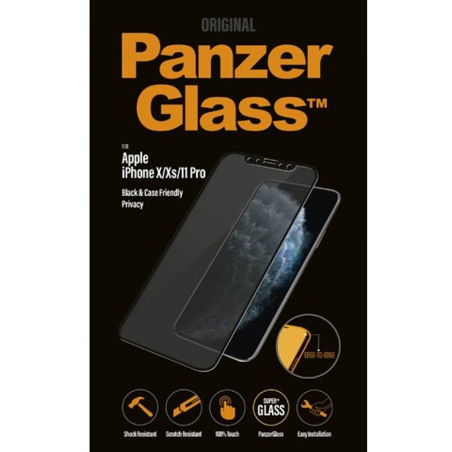 Szkło Hartowane Panzerglass Do Iphone X/Xs/11 Pro Prywatny Czarny Do Etui