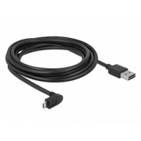 Kabel USB Micro(M)->USB-A(M) 2.0 3m Easy-USB Kątowy Delock