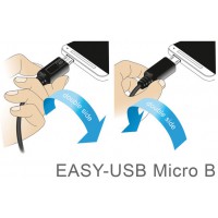 Kabel USB Micro(M)->USB-A(M) 2.0 3m Easy-USB Kątowy Delock