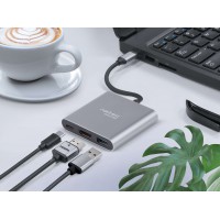 Multi Port Natec Fowler Mini USB-C Pd, USB 3.0, HDMI 4k