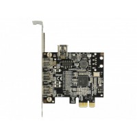 Karta PCI Express->3xFireWire Zewnętrzny 1394b 1x Wewnętrzny 1394a Delock