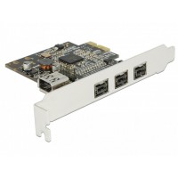 Karta PCI Express->3xFireWire Zewnętrzny 1394b 1x Wewnętrzny 1394a Delock