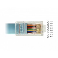 Adapter DB9(M) 2.0->Serial RJ45 (RS-232) Na Kablu 100cm Niebieski Delock