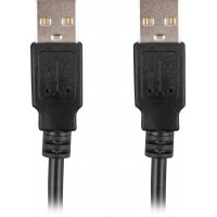 Kabel USB-A M/M 2.0 1.0m Czarny Lanberg