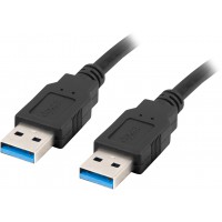 Kabel USB-A M/M 3.0 1.8m Czarny Lanberg