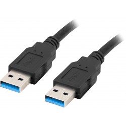 Kabel USB-A M/M 3.0 1.8m Czarny Lanberg