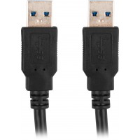 Kabel USB-A M/M 3.0 0.5m Czarny Lanberg