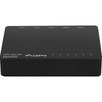 Switch POE+ Desktop 5-Port 1Gb 4 Porty POE, 30W/Port, Max 60W Lanberg DSP3-1005-60W