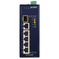 Switch Planet Igs-614hpt 4-Port 1Gb Base-T Poe/1x 1Gb Sfp Przemysłowy Gigabit Niezarządzalny