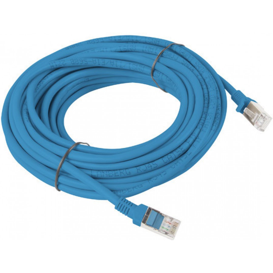 Patchcord Kat.5e 30m Niebieski Fluke Passed Lanberg