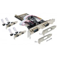 Karta PCI Express Card->6x Serial RS-232 Delock