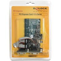 Karta PCI Express Card->6x Serial RS-232 Delock