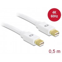 Kabel Displayport Mini M/M 20 Pin V1.2 0.5m 4k Biały Delock