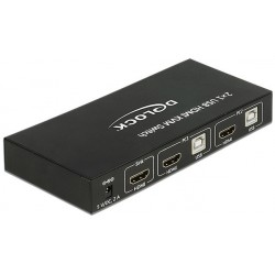 Switch KVM Delock 2x HDMI USB+Audio Pc/Mac