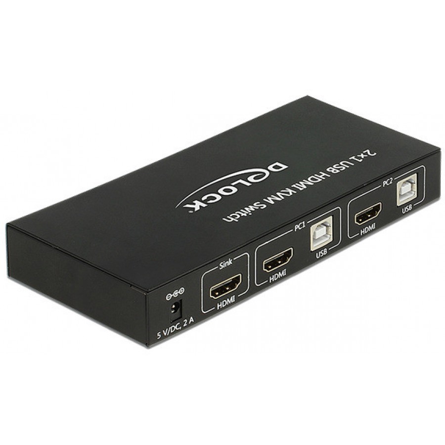 Switch KVM Delock 2x HDMI USB+Audio Pc/Mac