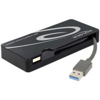 Replikator Portów USB 3.0->HDMI, VGA, Lan, USB 3.0 Czarny Delock