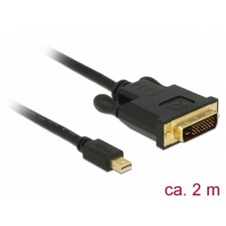 Kabel Displayport Mini(M) V1.1a->DVI-D(M)(24+1) 2m Czarny Delock