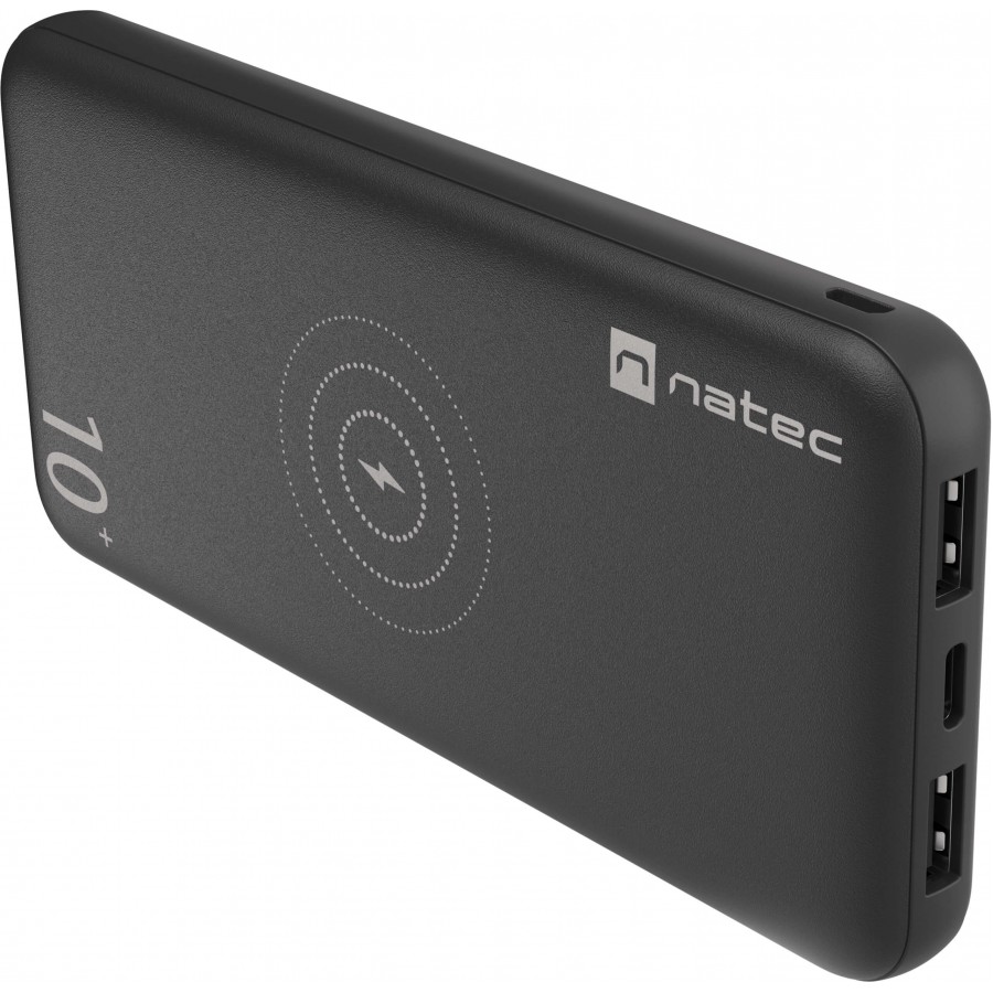 Power Bank Natec Extreme Media Trevi Wireless 10000mAh Czarny 10w