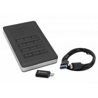 Dysk Zewnętrzny Verbatim Secure HDD 2TB 2.5" USB 3.1 Szyfrowany Czarny