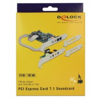 Karta PCI Express Dźwiękowa Delock 7.1 192kHz Toslink