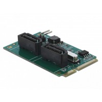 Karta Mini PCIE->2x SATA 6Gb/s Raid Delock