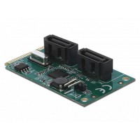 Karta Mini PCIE->2x SATA 6Gb/s Raid Delock