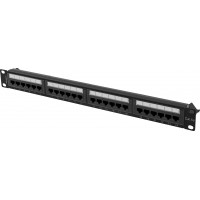 Patch Panel 24 Port 1u 19” Kat.6a Czarny Lanberg