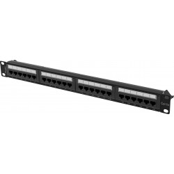 Patch Panel 24 Port 1u 19” Kat.6a Czarny Lanberg