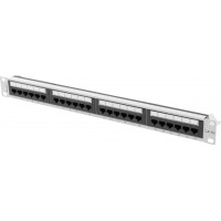 Patch Panel 24 Port 1u 19” Kat.6a Szary Lanberg