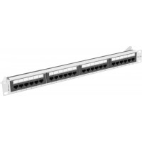 Patch Panel 24 Port 1u 19” Kat.6a Szary Lanberg