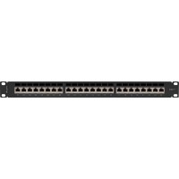 Patch Panel 24 Port 1u 19” Kat.7 Ekranowany Czarny Lanberg