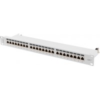 Patch Panel 24 Port 1u 19” Kat.7 Ekranowany Szary Lanberg