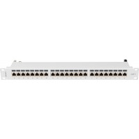 Patch Panel 24 Port 1u 19” Kat.7 Ekranowany Szary Lanberg