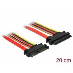 Przedłużacz SATA 22 Pin M/F 20cm 3.3V+5V+12V Delock