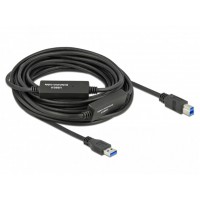 Kabel USB-A(M)->USB-B(M) 3.1 Gen 1 10m Czarny Aktywny Delock