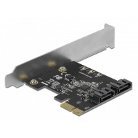 Karta PCI Express X1->2x SATA Low Profile Delock