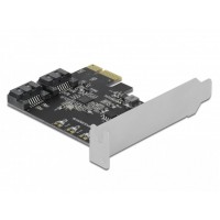 Karta PCI Express X1->2x SATA Low Profile Delock